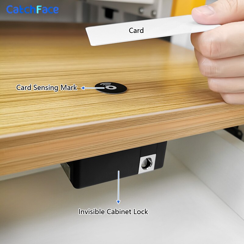 Cabinet Lock Invisible Electronic RFID Lock,Hidden Door lock Keyless Inivisble RFID Locker Castle Furniture Cabinet,Drawer Lock