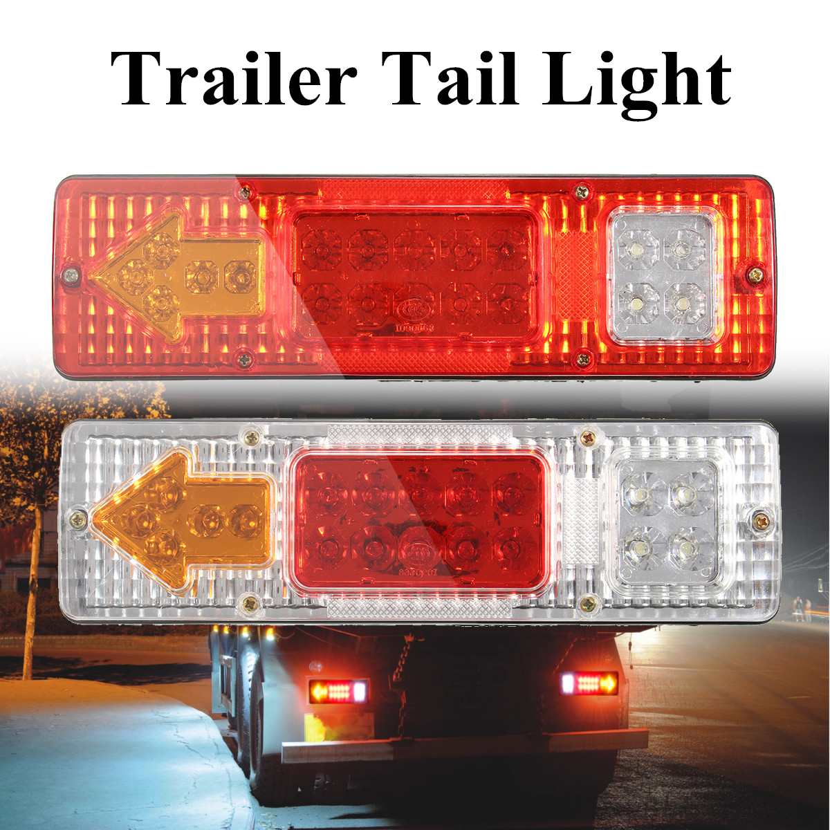 1.5 W 24 V LED Brake Achterlicht Knipperlichten Lamp voor Vrachtwagen Auto Caravan Boot UTV