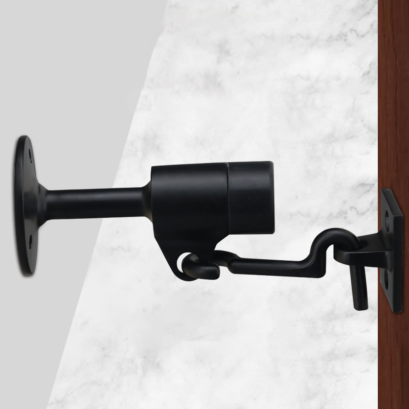 Heavy Duty Door Stopper with Hook, Door Holder Stop with Sound Dampening Rubber Bumper Wall Mounted Door Floor Stop Holder