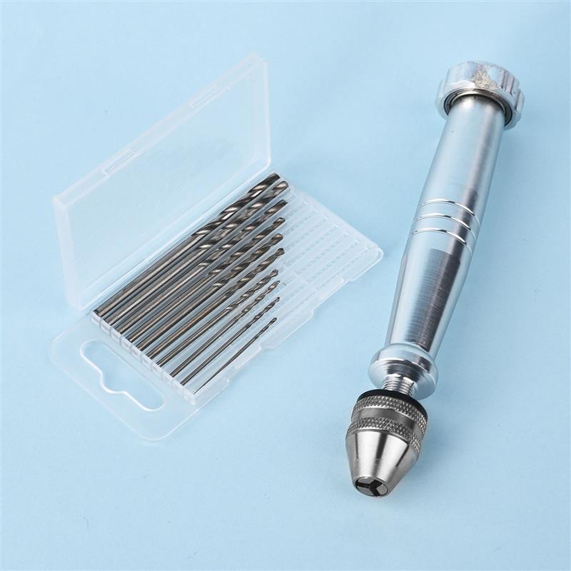 Mini håndbor smykker værktøj bore 0.8-3mm hånd nåle hul bor juvelerer bore huller til gør-det-selv træ epoxy harpiks håndværk