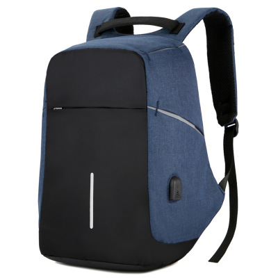 Mannen Anti Diefstal Rugzak Usb Opladen 15.6 Laptop Rugzak Multifunctionele Waterdichte Reizen Rugzak Vrouwen Schooltas: Blauw