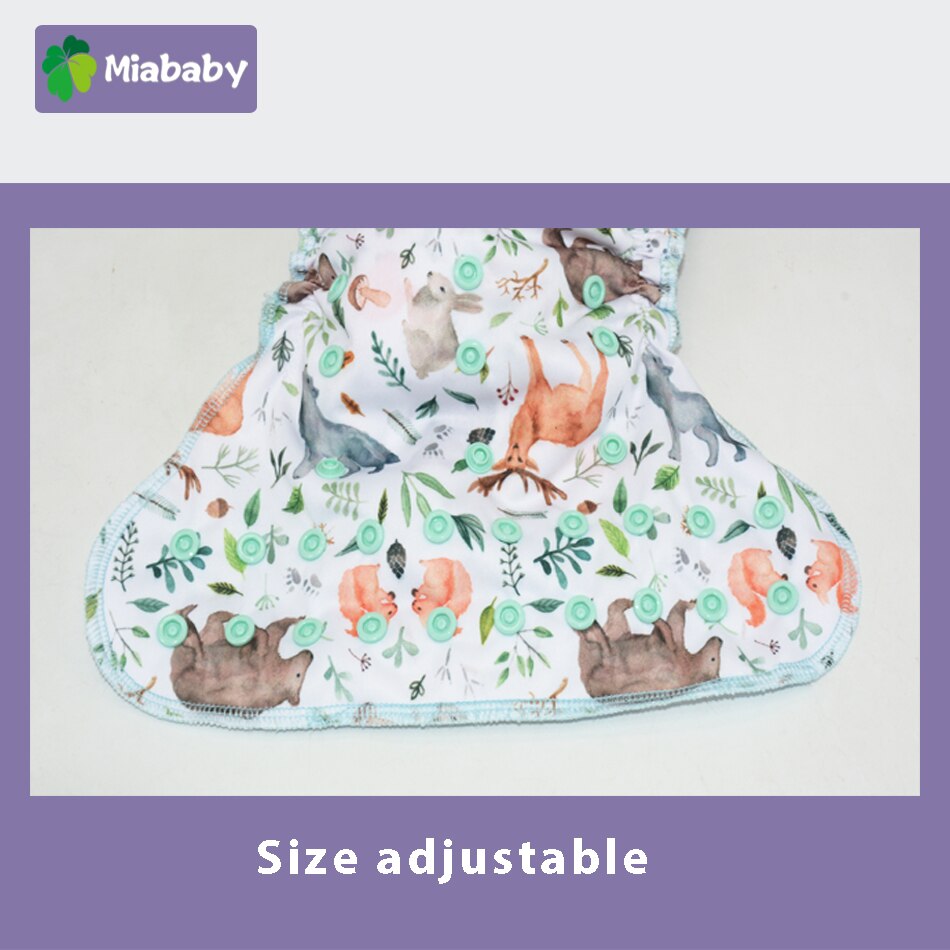 Miababy – couche épaisse AI2 en coton et bambou pour bébé, couche imperméable en tissu pour la nuit, 1 pièce