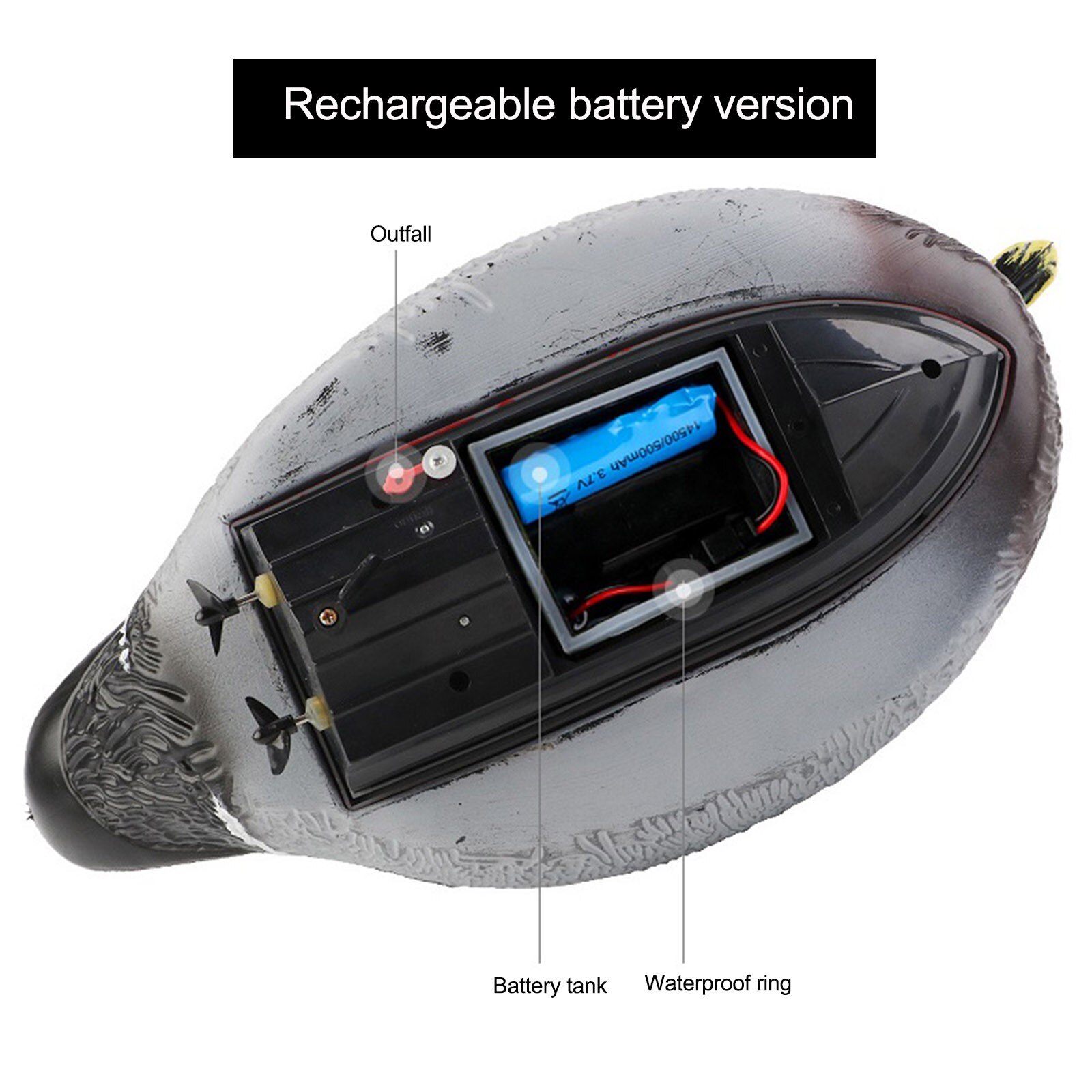 Bateau électrique canard RC Gag 2.4G, jouet amusant, haute vitesse 15 KM/H, étanche, télécommande, jouet de bateau pour l&#39;été