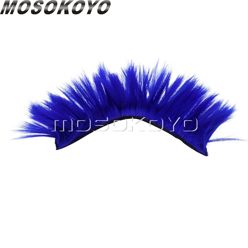 Motorcycle Punk Biker Helmet Mohawk Attached Long Hair Feather Casco Mohawks Sticker Outdoor