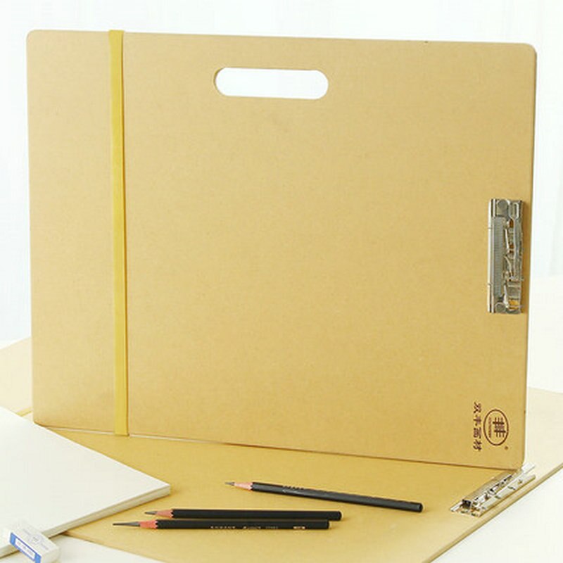 Grande tavolo da disegno A2 A3 tavoletta di carta portatile in legno clip tavola artista blocco da disegno