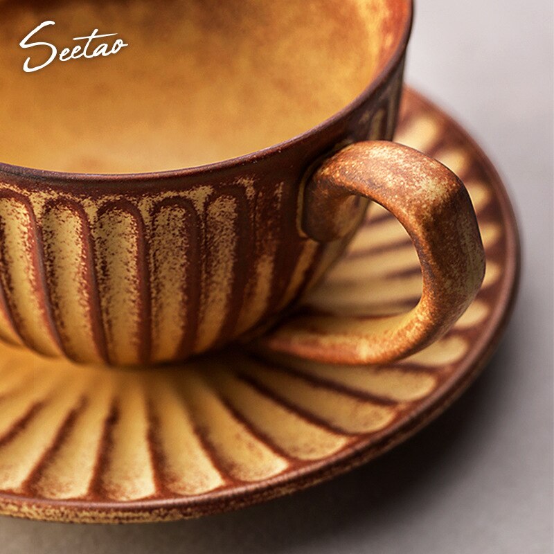 Japansk stil enkel vit kopp och fat modern kaffekopp servis möbler dekoration par kopp resa