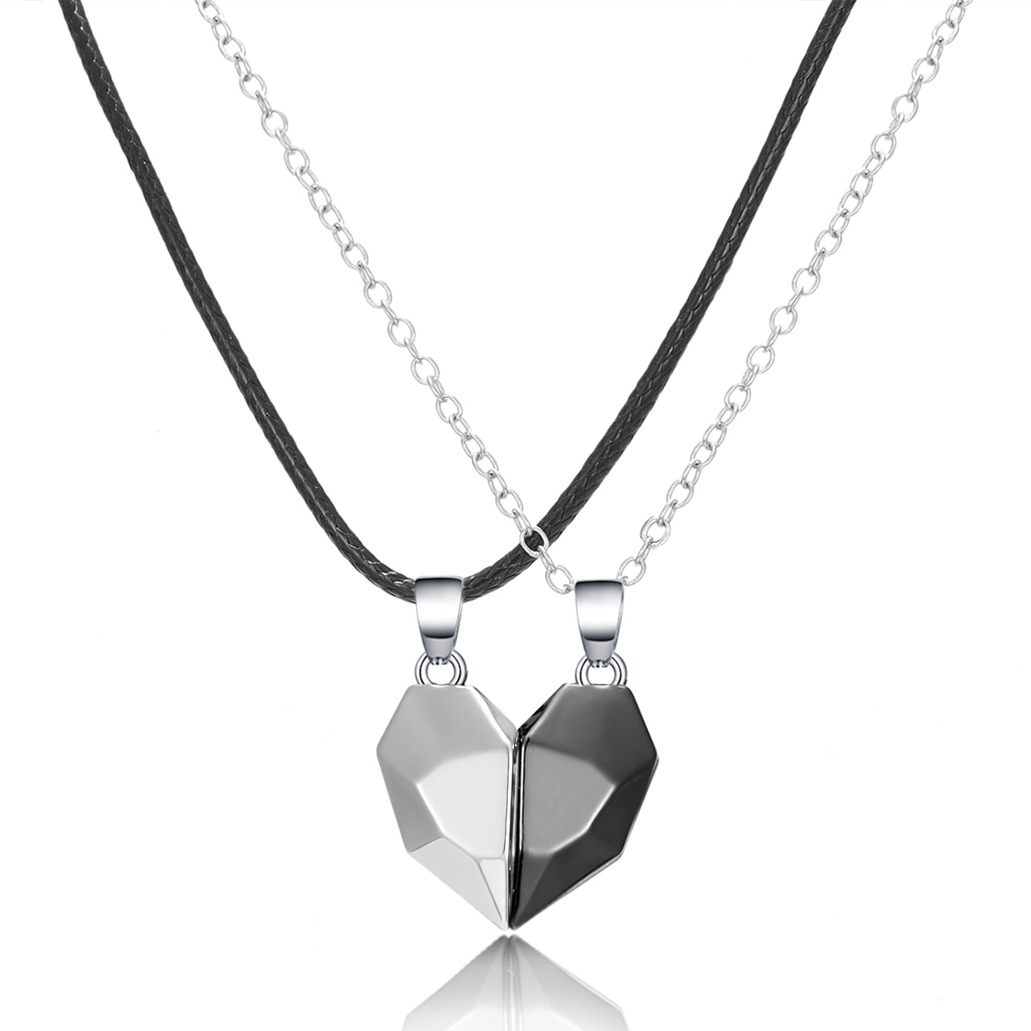 Collier Avec Pendentif Couple Affectueux Pour Femme Style Punk [H5047