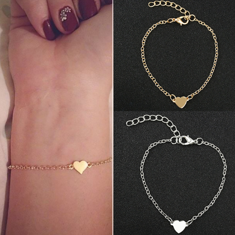 NS1 Charmant Hart Armbanden en Armbanden Voor Vrouwen Meisjes Goud Zilver Kleur Metalen Armbanden Statement Sieraden