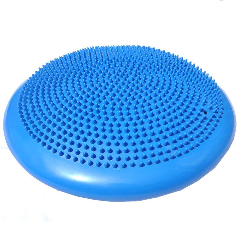 34cm Balance Disc - Yoga Stability Wobble Cushion - PVC - with Free Pump: Blue