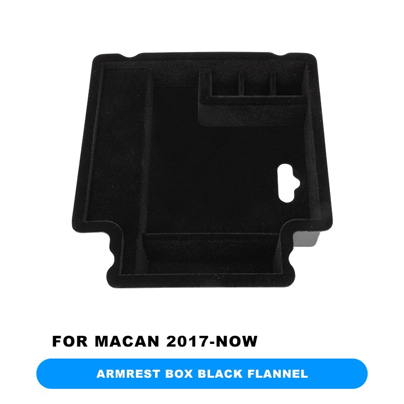 Rood Zwart Auto Interieur Deurklink Organizer Fluwelen Flanel Armsteun Opbergdoos Vat Voor Porsche Macan Auto Styling Accessoires: StorageBlack flannel