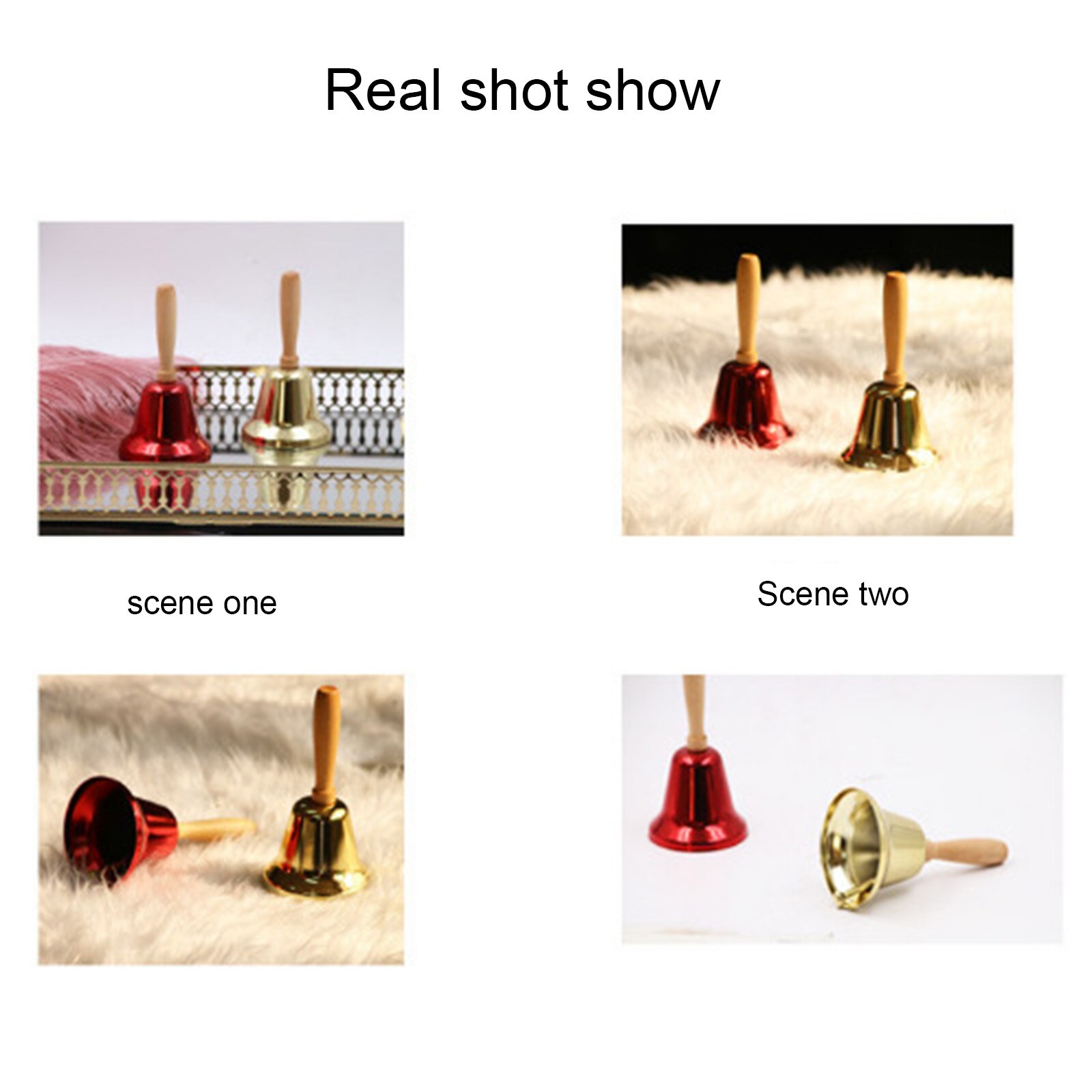 Jingle Bells Christmas Bell Christmas Products Hand Bell Metal Bells Christmas Celebrate Iron Art Festival Party Xmas Rattles