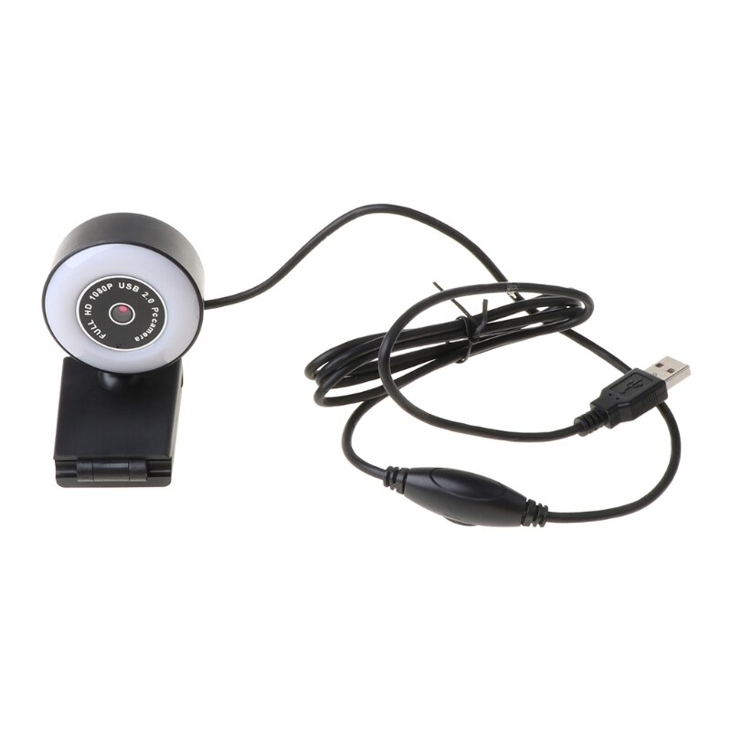 1080PHD Webcam Ingebouwde Ring Licht Web Camera Met Microfoon Usb Plug Webcamera
