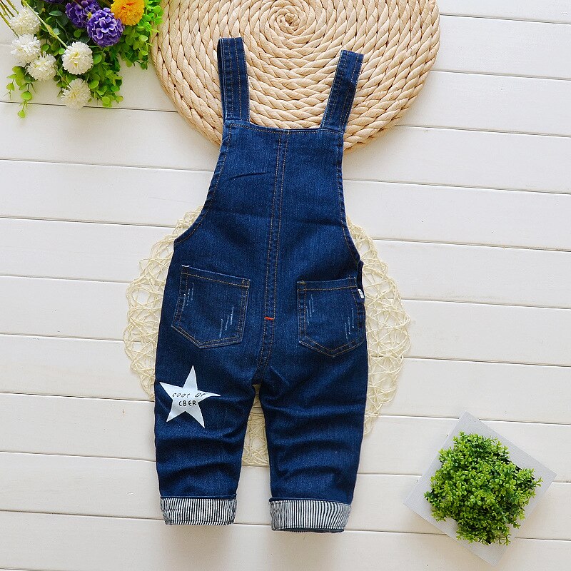 DIIMUU Baby Boy&#39;s Clothing Kids Bib Pants Girls Denim Overalls Casual Jeans Dungarees Children Rompers 1-4 Years