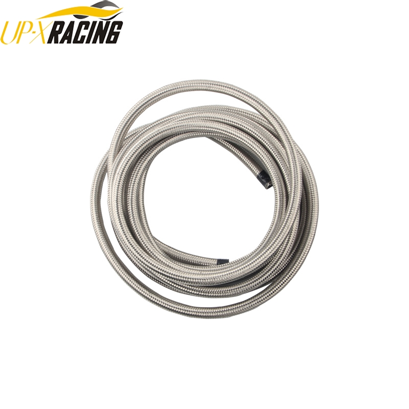 AN4 auto nylon stainless double braided hose black fuel oil gas hose fitting oil cooler fitting hose