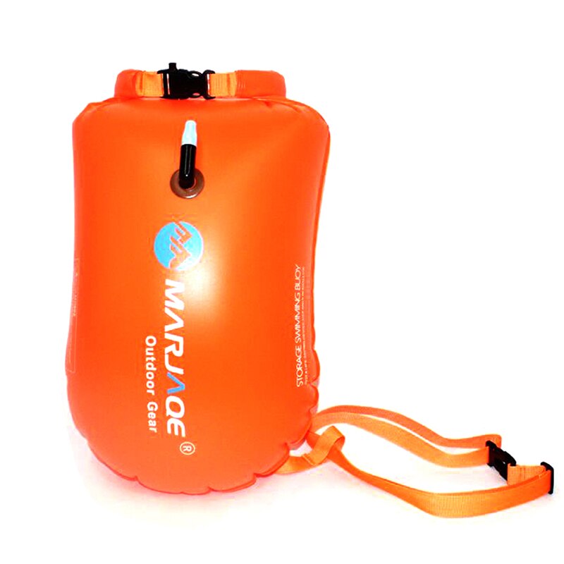 1Pcs Opslag Float Zak Opblaasbare Veiligheid Zwemmen Water Sport Badmeester Met Waistbelt Zwemmen Surfen Levensreddende Drift Bag: Orange