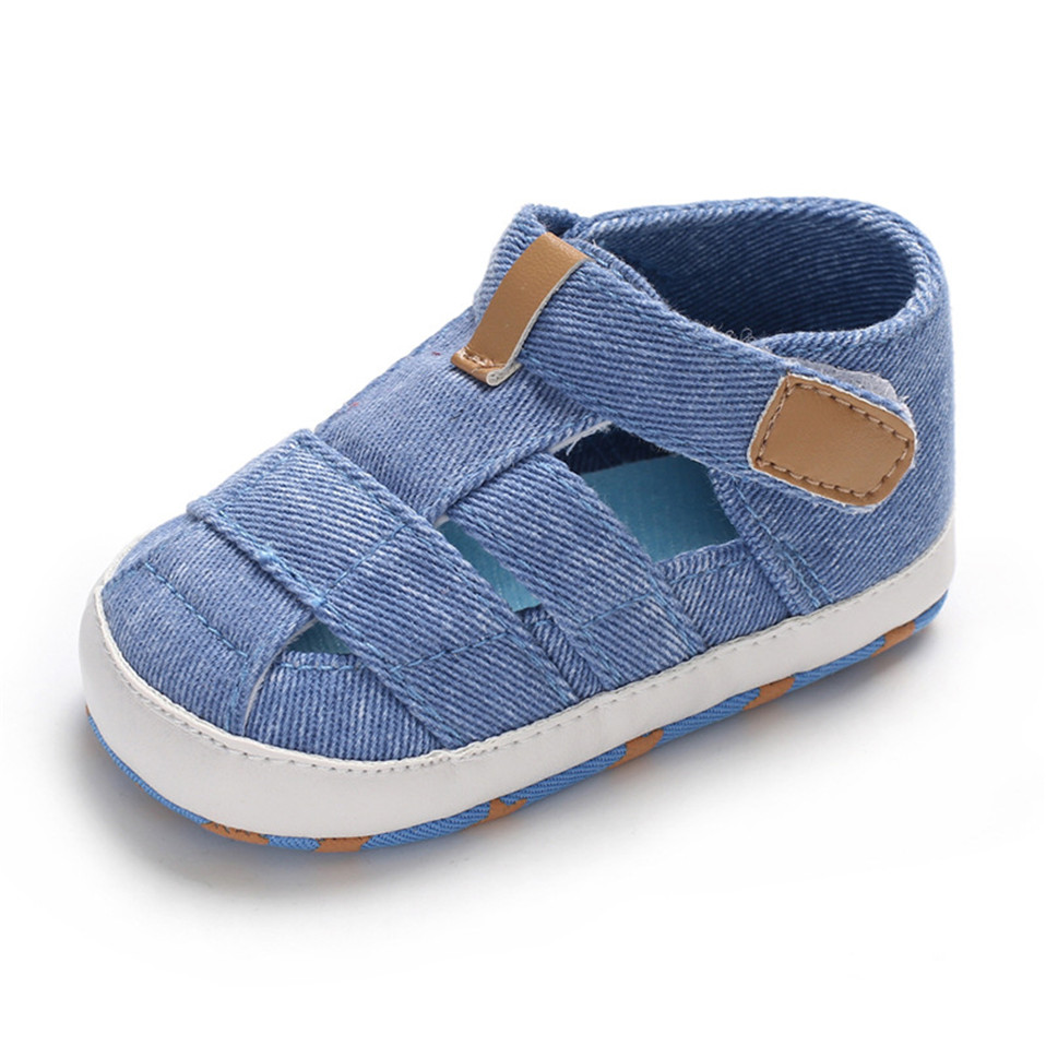 Sandalo di tela per bambini per 0-18M Baby Boys Girls primavera estate fondo morbido antiscivolo pre-walker First Walker Infant Toddler Shoes: Blue / 11cm (4.33 in)