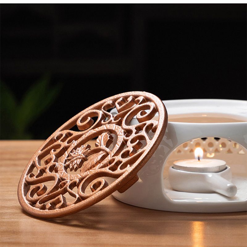 Scalda tè in ceramica teiera candela base riscaldante tè caffè scaldacqua stufa da tè portacandele accessori da tè