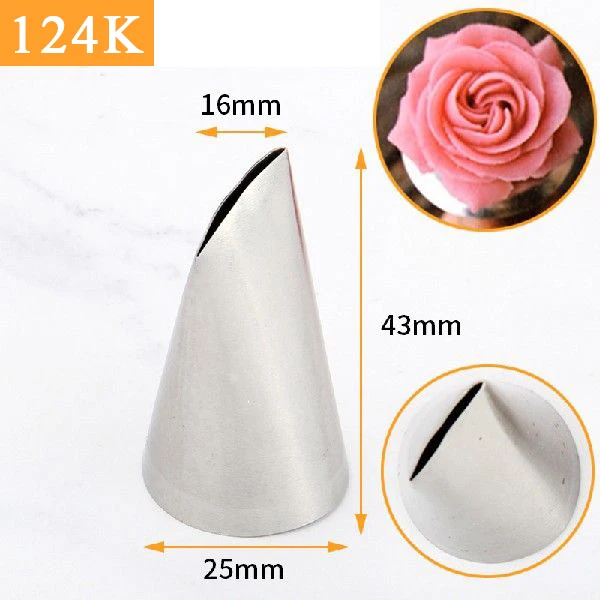 # Bicos de pétalas de rosa 124k 125k 126k, bico de pastelaria, fondant, decoração de bolo, confeitaria, dicas de confeiteiro, ferramenta de cozimento: CÉU AZUL