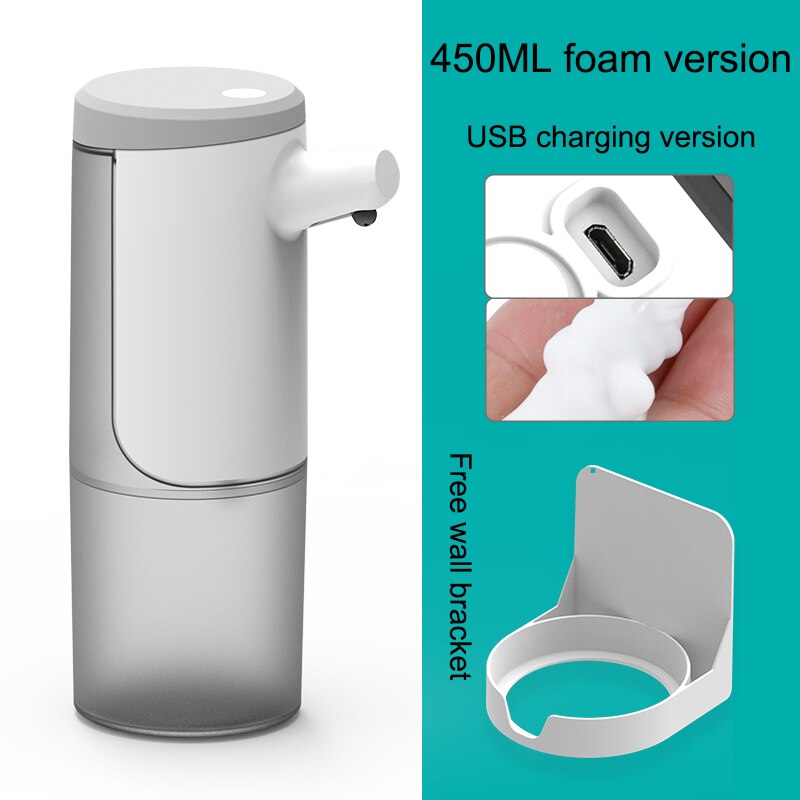 Automatic Soap Dispenser 450ML perfectless Foaming Soap Dispenser Hands-Free USB Charging Electric Soap Dispenser