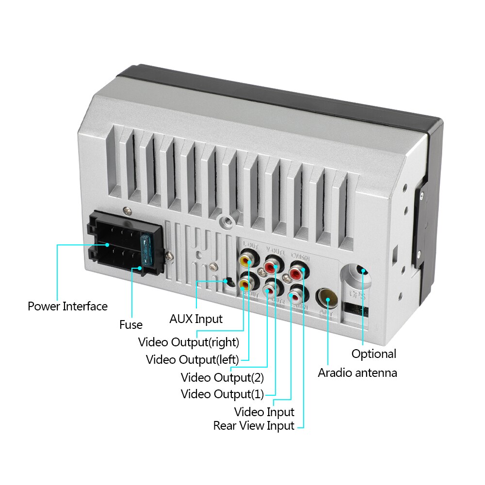 2 Din Stereo Receiver 2din Car Radio Autoradio 7" Hd Touched Screen 12v Car Stereo Player Bt + Remote Control 7010B / 7018B