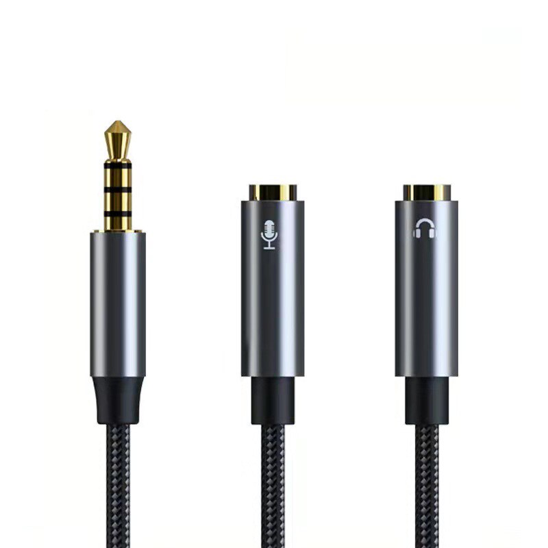 3.5Mm Jack Headset Splitter Adapter 2 Microfoon Kabel 1 Male Naar Dual Vrouwelijke 2 Aux 3 5 Jack Audio uitbreiding Hoofdtelefoon Mic 4-Pole: 2 Female