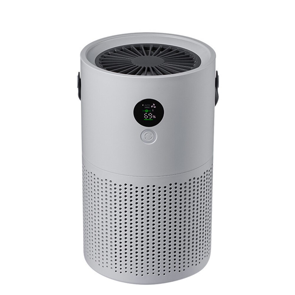 Battery Powered Mini Air Purifier for Home Office Car Portable Air Cleaner Fresher Negative Ion Generator withDisplay Screen: Green