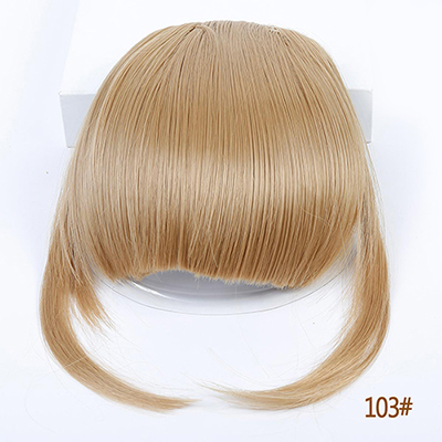 Clip de pelo con flecos para mujer, peluca de cabello con flequillo de aire Natural, accesorios para pelo sintético: B80-103