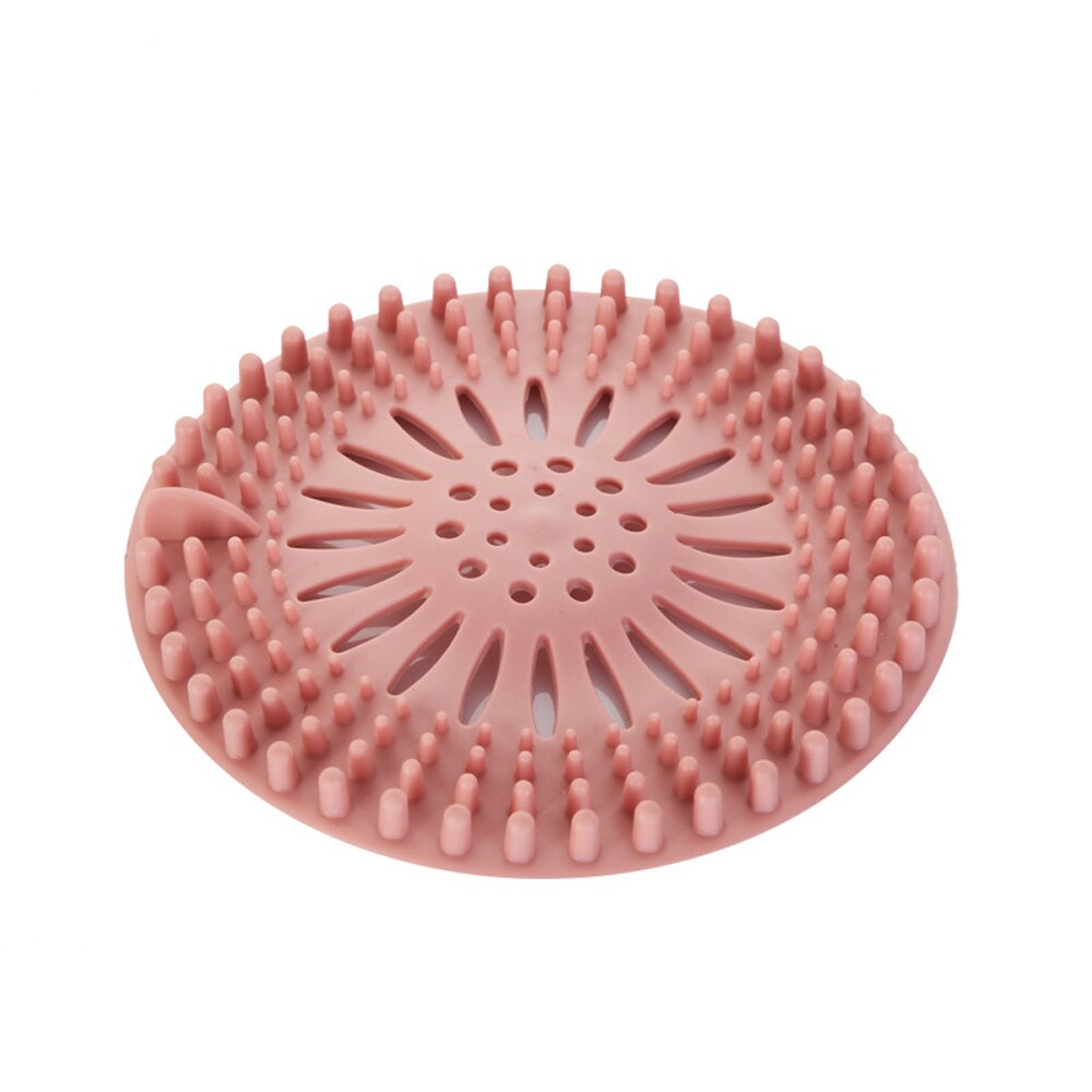 13*13cm Kreative Anti-Verstopfen Waschbecken Abfluss Boden Filter Haar Fänger See Stecker Dusche Stopper Waschbecken Pad waschbecken Sieb Schlecht: Rosa