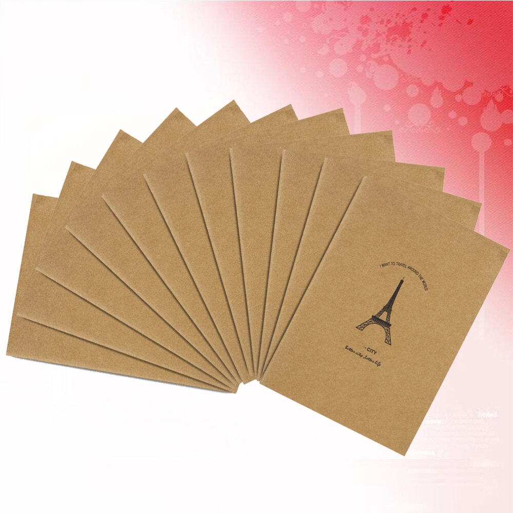 12 Pcs Kraft Paper Notebook Homework Notebook Student Exercise Book Soft Cover A5 Notebook (Random Pattern)
