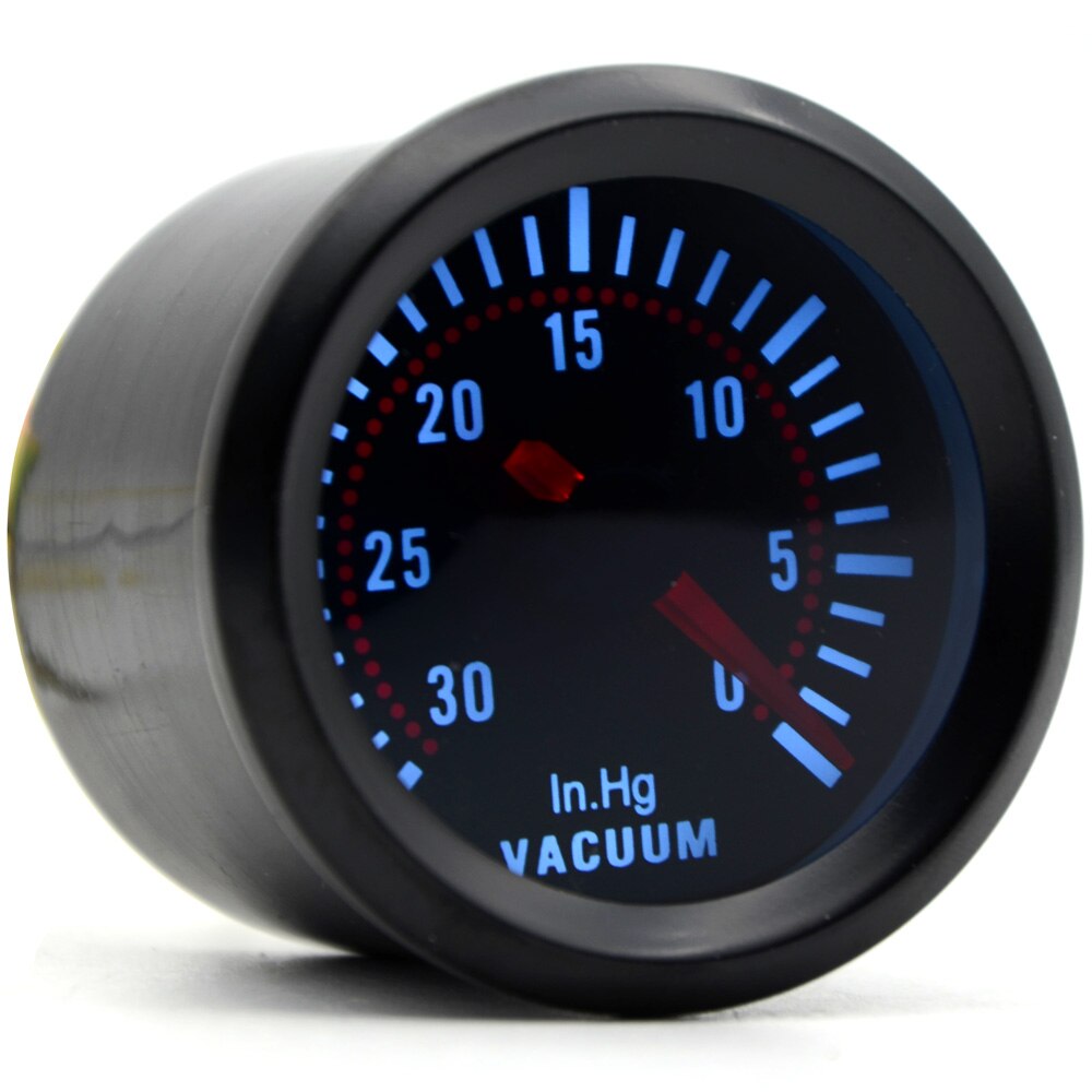 2'' 52mm Universal Smoke Lens Vacuum Gauge 0-30 In.Hg Vacuum meter LED Meter Car Gauge