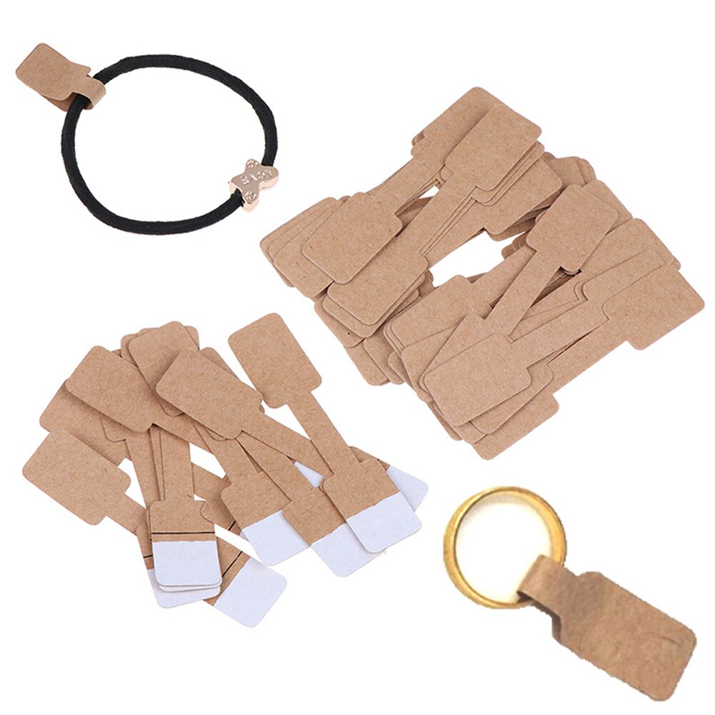 10 Stuks Sieraden Diy Papier Voor Kleding Winkel Briefpapier Quadrate Blank Duurzame Display Zelfklevende Grootte Label Effen Prijskaartje