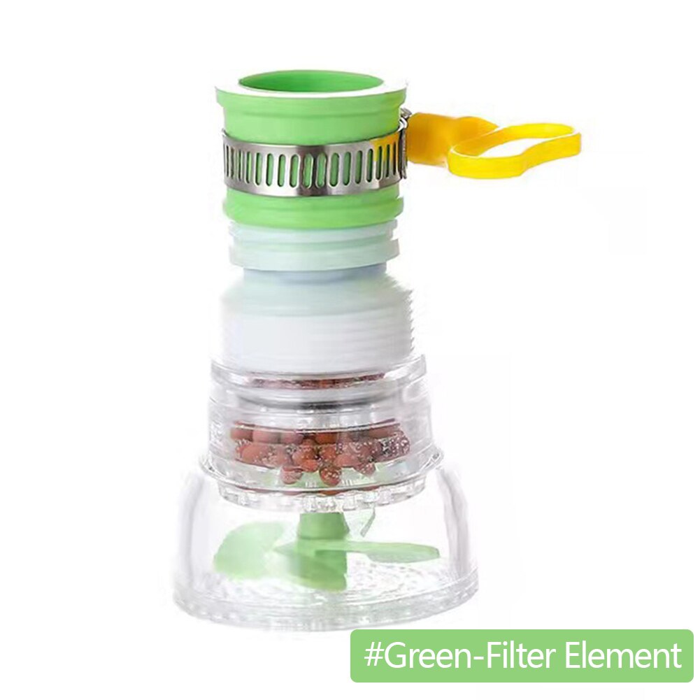 Faucet Extension Extender Bathroom 360 Rotation Adjust Free Bending Water Tap Splash-proof Universal Extension Tube Wash Basin: Green-Filter Element