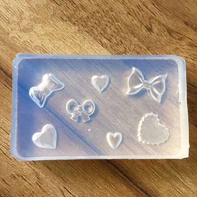 1pcs UV Resin Jewelry Liquid Silicone Mold Wings Button English Letter Charms Silicone Resin Mold For Jewelry Making: 9