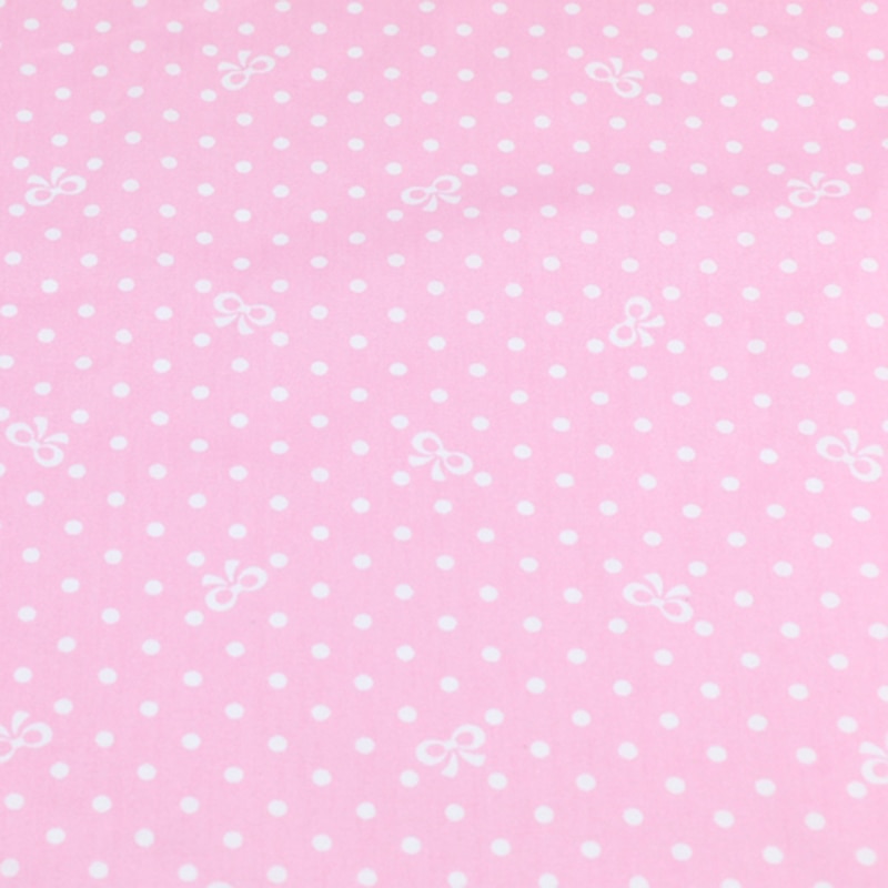 Jordgubbsprickar bowknot bomullssömnad tyg för bbay, hemtextil påslakan material gör-det-själv lapptäcke tyg barntyger