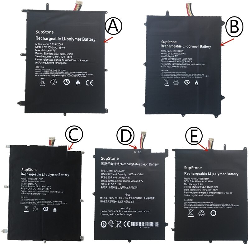 Batería 30154200P para portátil Teclast F6 Plus,F7 Pro,Ezbook X4,E17 MT133,TH133K,TH140A,AK14,N14W,NB131,NB132,NV-2874180-2S,A146