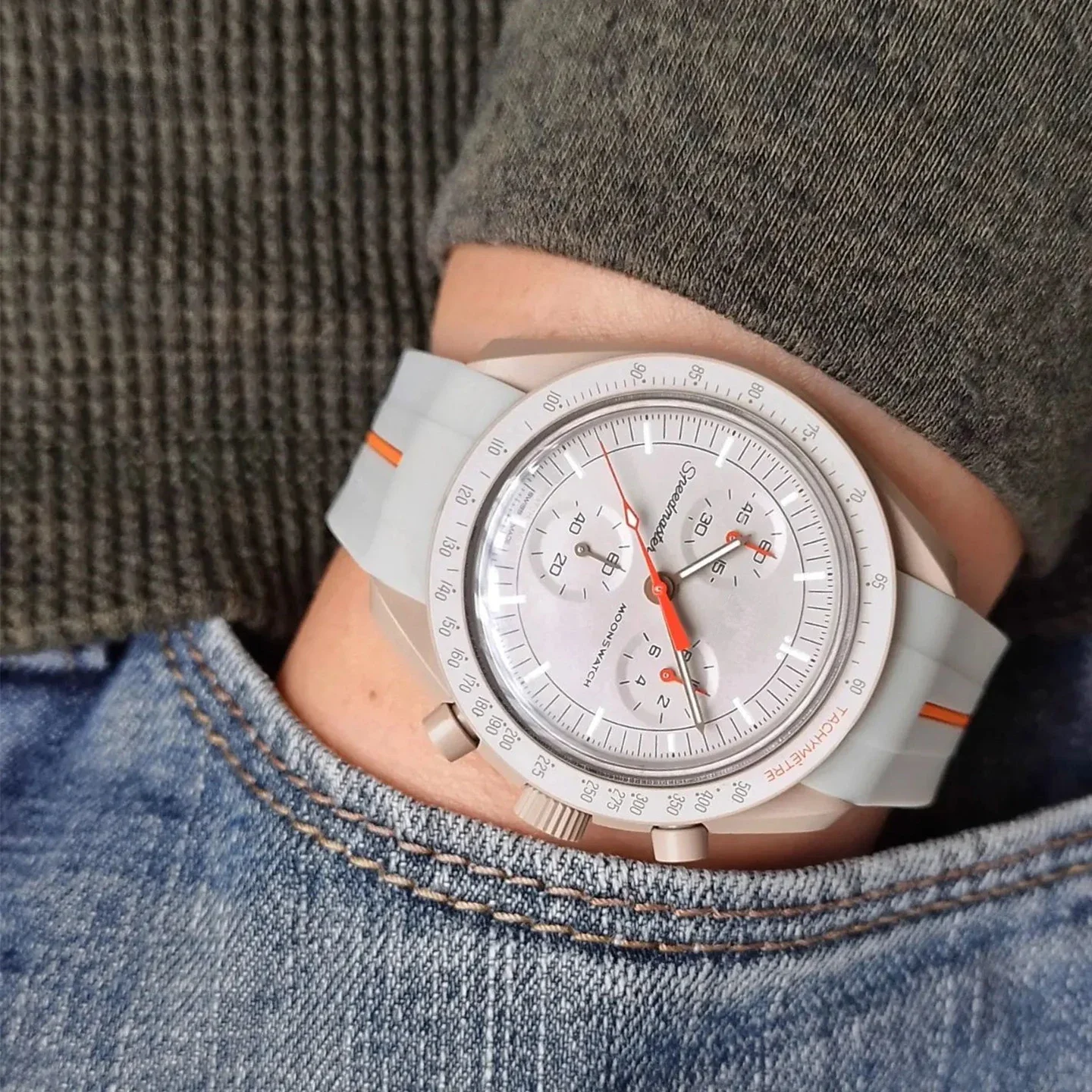 Correa de reloj para Omega X Swatch Joint MoonSwatch Speedmaster, correa de silicona de goma con extremo curvo, pulsera deportiva suave para hombres y mujeres de 20mm
