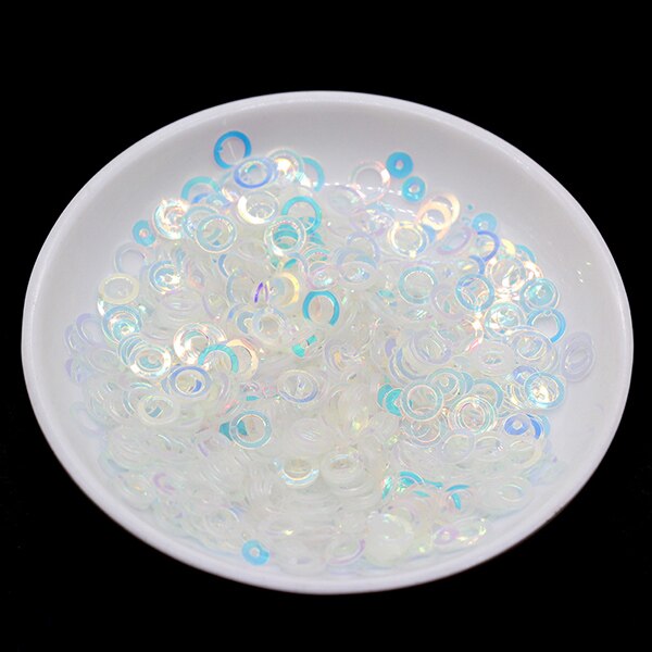20 G/pak Multi Mix 3Mm 4Mm 5Mm 6Mm Pailletten Kleurrijke Platte Ronde Losse Sequin Naaien Bruiloft ambacht, vrouwen Kledingstuk Accessoires: transparent clear