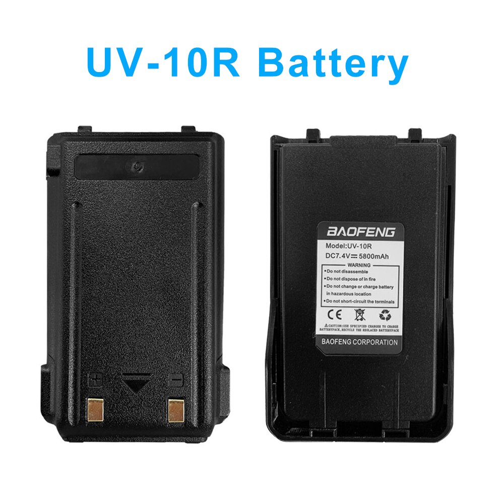 Baofeng UV-10R batteria ad alta capacità 5800mAh lunga Standy Radio bidirezionale UV10R batteria di ricambio USB ricarica batteria Extra