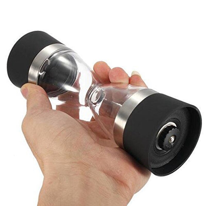 Dual Grind Pepper Salt Spice Seasonings Precision Grinder Mill Coarse To Fine Grain Black