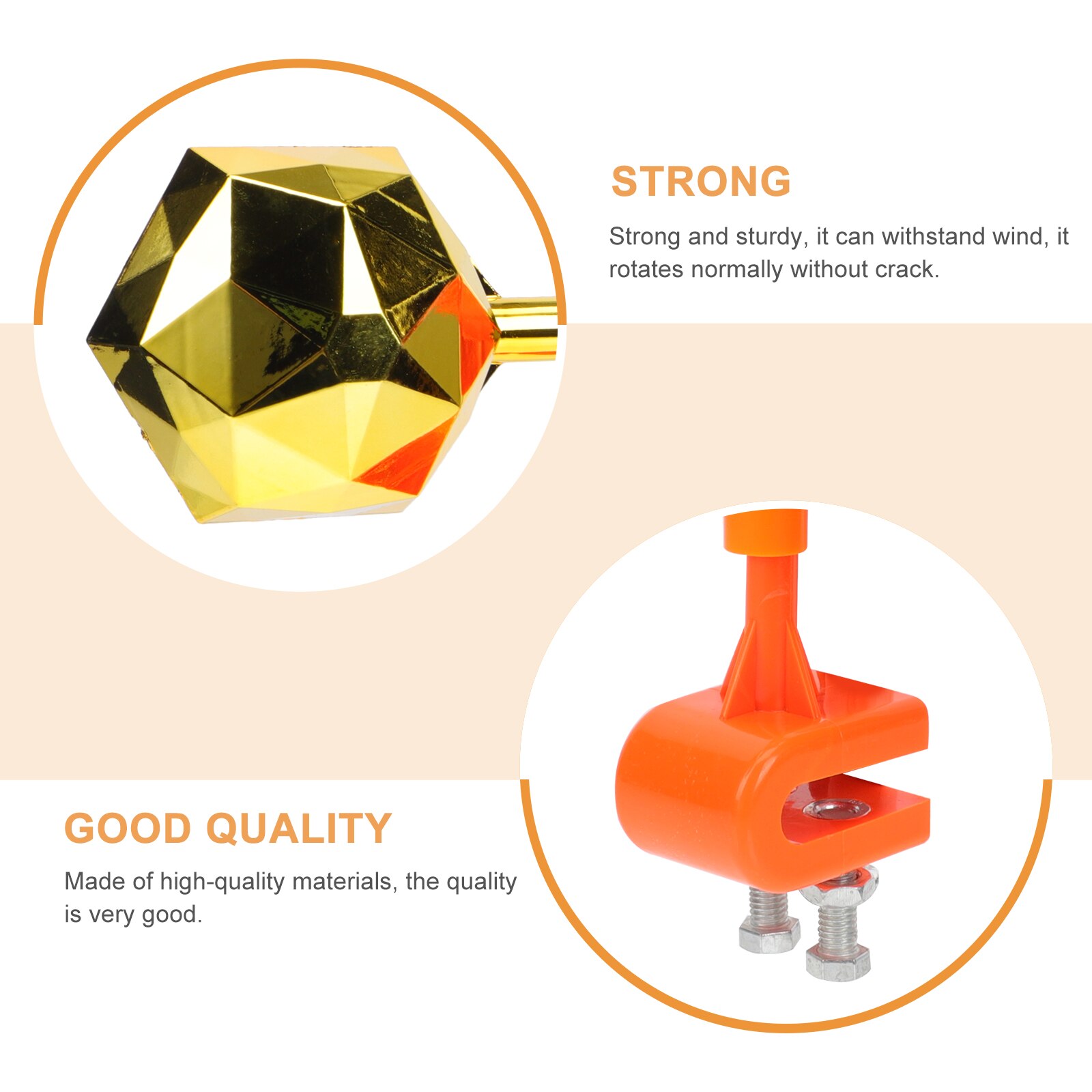 Bird Repellent Tool Plastic Bird Scarer Reflective Bird Repeller Wind Power Bird Repeller for Park Lawn Pond