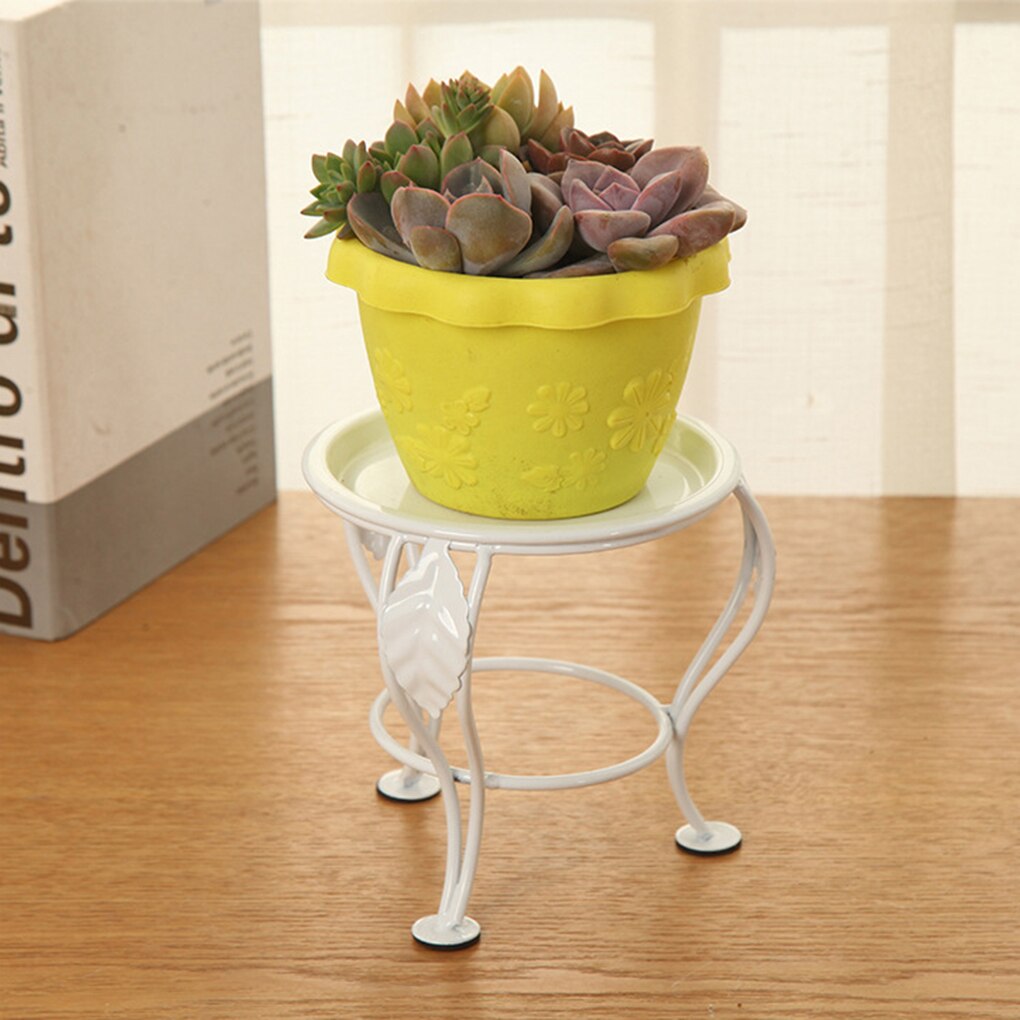 Iron Plant Vase Stand Planter Holder Garden Balcony Decor Metal Flower Pot Flower Vase Rack Candle Holder Shelf Desktop Decor