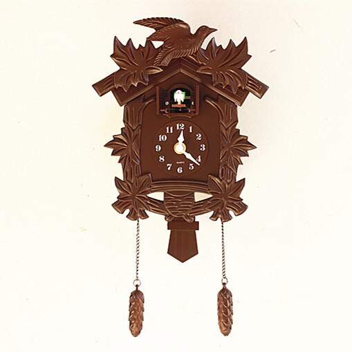 Cuckoo Bird Singing Wall Clock Bird Alarm Clock Hanging Clock Time for Home Restaurant Decoration Art Vintage Swing Living Room