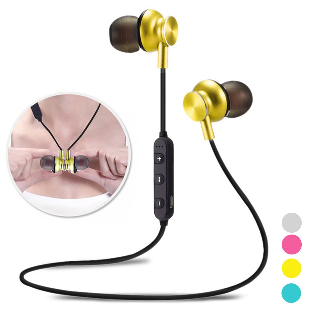 Bluetooth Earphones M6 Sports Neckband In-ear Magnetic Ear Tips Phone Wireless Bluetooth Earphones