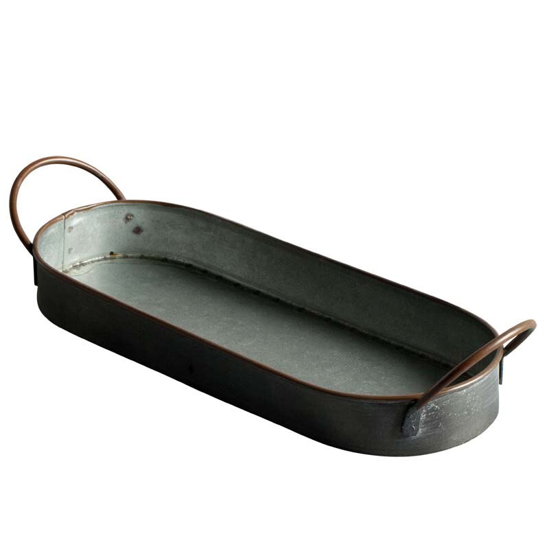 Kinglang plateau de rangement en métal vintage rétro dessert gâteau aux fruits assiette à pain avec poignée maison cuisine organisateur alimentaire stockage de bureau
