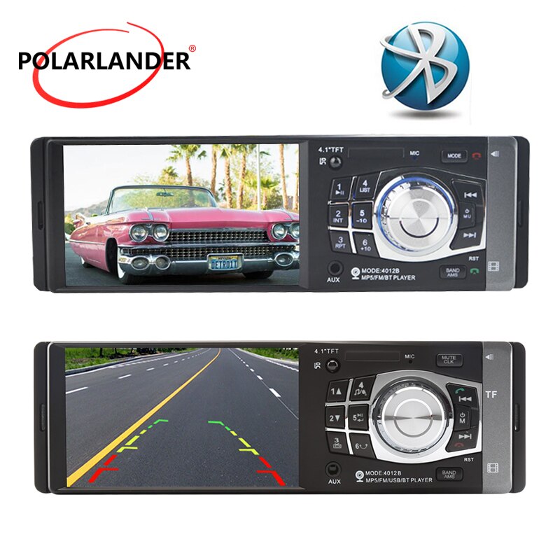 4012B MP5 1 Din Rádio Do Carro Do Bluetooth jogador FM Apoiar Traseira Da Câmera USB 4.1 polegada Auto de Áudio Estéreo Ligação Espelho apenas Para Android