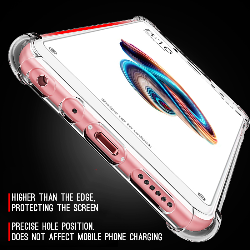 Funda de teléfono para Xiaomi Redmi Note 5 6 7 Pro 7 6 Pro 6A 5 Plus cubierta de Airbag de cristal transparente para Xiaomi mi 9 8 se A1 A2 lite F1