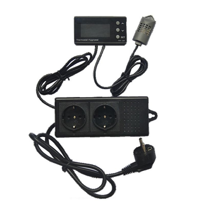 1Set Thermostat Socket Temperature Humidity Regulator for Greenhouse Incubator U90A