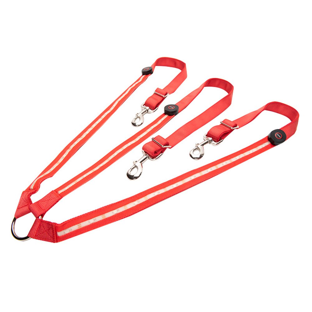 Rood/Groen/Blauw Verstelbare Paard Led Licht Harnas Nylon Borst Borstplaat Riem Singels Lichten Nacht Veilig Paardrijden apparatuur: Red