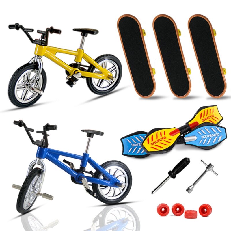 Mini juego de juguetes para dedos, patinetas, bicicletas, patinete, diminuto, columpio, movimiento de la punta del dedo, recuerdos de: Default Title
