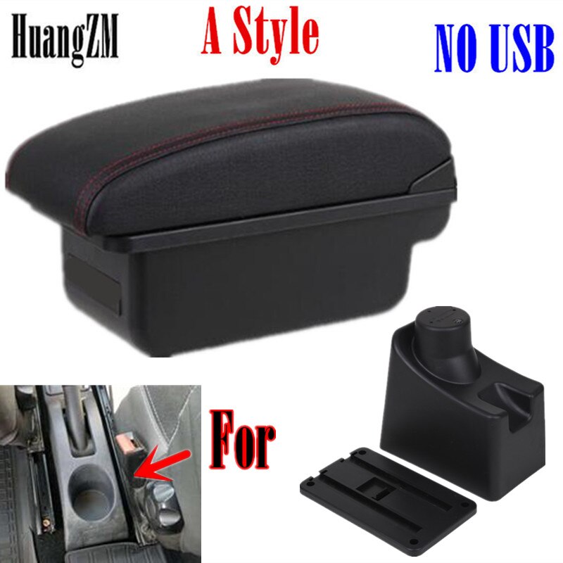 Dla Renault Dacia Sandero Logan 2013 - 2017 obrotowy podłokietnik ze schowkiem centralne pudełko do przechowywania na deskę rozdzielczą popielniczka USB ładowanie z Automobi: A style red line